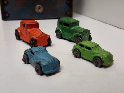 Lote De 4 Coches Fundidos Barclay Slush Hubley De Colección Foto 1 de 4