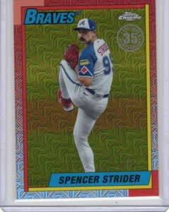 2025 Topps Series 2 Spencer Strider T90C-107 Gold Mojo Refractor 28/50 - Picture 1 of 2