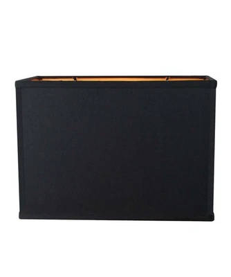 Softback Black Rectangular Drum Lampshade (16x10) (16x10) x 11 - Image 1 of 4