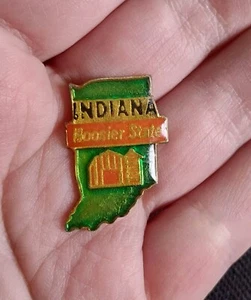 Vintage Indiana Hoosier State Travel Souvenir Pin Badge - Picture 1 of 7