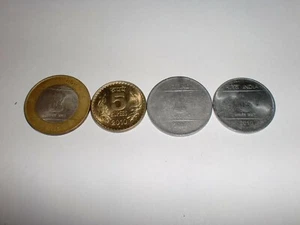 INDIA  COINS  LOT  OF  4  NEW  COINS - RS. 10, 5, 2  & 1 - 2010 - RARE # P/5E4 - Picture 1 of 3