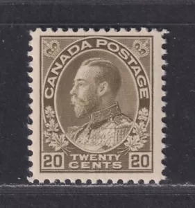 Kanada Scott 119 ss postfrisch 1925 20 ¢ olivgrün King George V Admiral SCV 290 $ - Bild 1 von 2