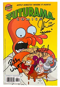 Futurama Cast Billy West John DiMaggio Katey Sagel Signed Autograph JSA COA LOA - Picture 1 of 3