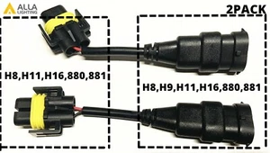 880 to 881 Conversion Harness for Aftermarket Fog Light, LED Foglight Retrofit - Picture 1 of 11