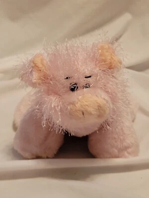 Ganz Webkinz Fuzzy Pink Pig Plush HM002 no code 8" - Image 1 of 3