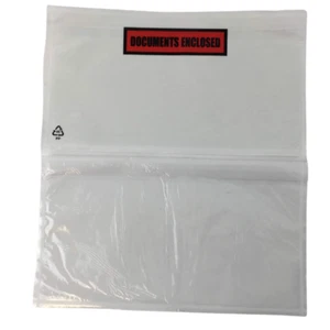 DL PRINTED DOCUMENTS ENCLOSED WALLETS 110x230mm SHIPPING LABELS POSTAL POUCHES - Picture 1 of 5