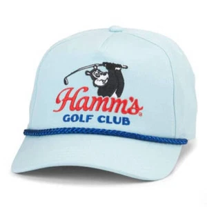 AMERICAN NEEDLE Hamm's Beer Golf Club Roscoe Adjustable Snapback Baseball Hat, R - Picture 1 of 3