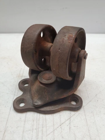 1 Vintage Payson No.72 Double Metal Wheel Swivel Caster 2 1/4 in. Wheels Cover