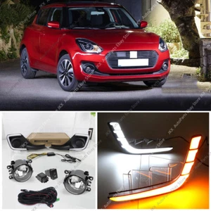 LED DRL Daytime Running Lamp +Fog Light Harness Kit k For Suzuki Swift 2017-2020 - Picture 1 of 12