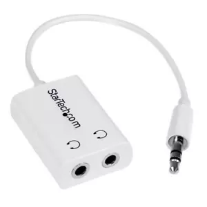 StarTech MUY1MFFADPW White Stereo Splitter Adapter - 3.5mm Male to 2x 3.5mm - Picture 1 of 3