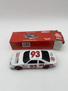 Racing Champions NASCAR #93 Atlanta Motorcraft 500 1:24 Locking Coin Bank VTG - Picture 1 of 6