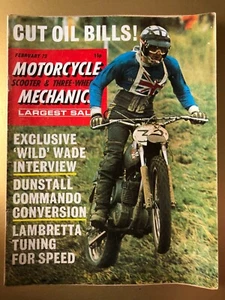 Motor Cycle Mechanics Motorcycle Magazine Feb 72 Cover Wild Wade Interview 580D - Picture 1 of 2