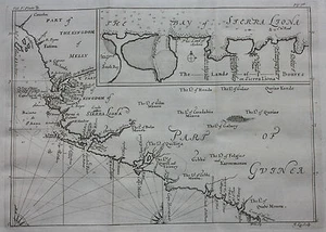 Original antique map, WEST AFRICA, SIERRA LEONE, LIBERIA, GUINEA, J. Kip, 1744 - Picture 1 of 4