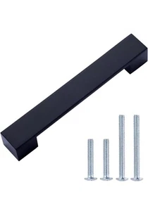 AmazonBasics Manija de Tirador de Gabinete Moderna Corta, 6.38 "Longitud (5" Agujero Centro) - Imagen 1 de 11