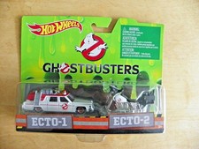 HOT WHEELS HTF 2016 GHOSTBUSTERS ECTO-1 AND ECTO-2 SET
