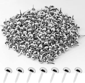 500 Pcs Mini Paper Fasteners Brads Metal round Brads for DIY Crafts Scrapbooking - Picture 1 of 7