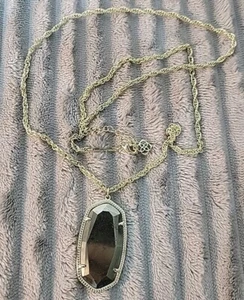 Beautiful Kendra Scott Reid Rae 32" Long Gold Tone Necklace Faceted Pyrite - Picture 1 of 11