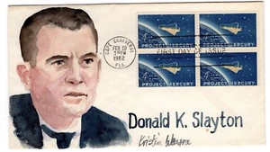 #1193 Project Mercury 1962 Space FDC - Wayne Add-On Hand-Painted 1/1 - Picture 1 of 2