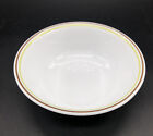 Corelle Squared 6 1 4 Cereal Soup Bowl Brown Green Trim Lines Rings Mix Rola