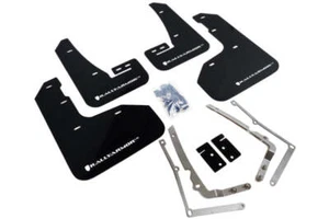 Rally Armor Fits 15-17.5 MKVII VW Golf R Black UR Mud Flap w/White Logo - Picture 1 of 8