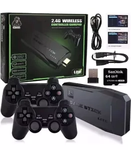 CONSOLE TV STICK HDMI 4K 64 GIGA 2 CONTROLLER 10000 GIOCHI RETRO PREINSTALLATI - Foto 1 di 3