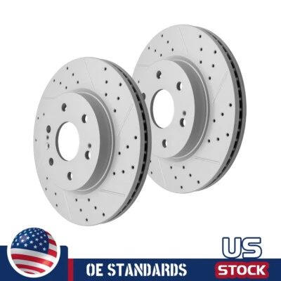 Rotores de freno de disco perforados delanteros para GMC Chevrolet Silverado 1500 Sierra Yukon XL Foto 1 de 4