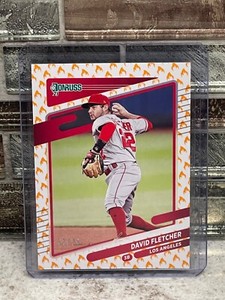 DAVID FLETCHER ~ 2021 Donruss Baseball #180 On Fire Insert 53/75 PWE