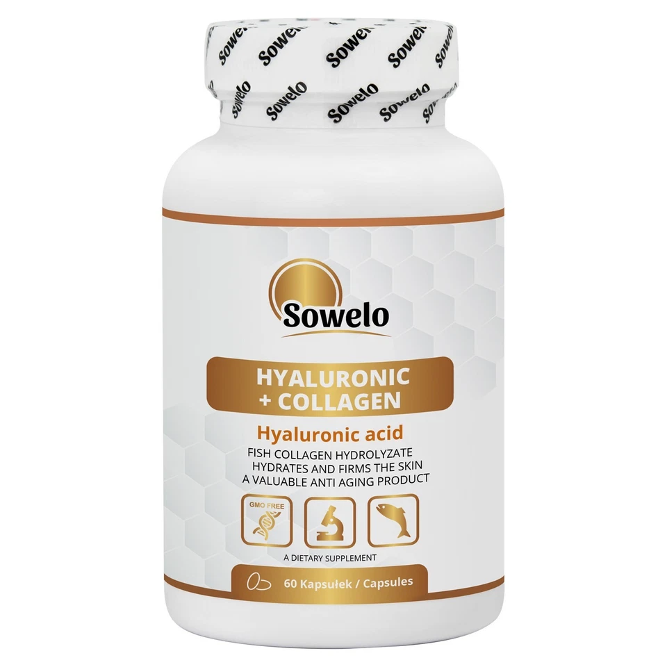 Hyaluronsäure + Kollagen Kapseln – Anti Aging & Hautpflege – Sowelo - Bild 1 von 4