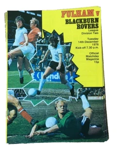 FULHAM V BLACKBURN ROVERS - DIVISION TWO - 14/12/1976 - GEORGE BEST SCORED - Picture 1 of 2