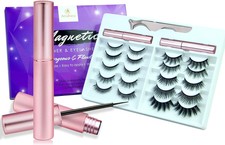 Updated 3D 6D Magnetic Eyelashes with Eyeliner Kit- 2 Tubes of Magnetic...