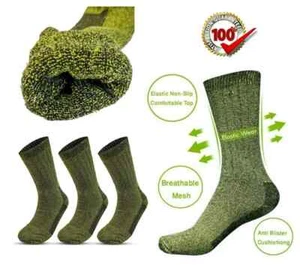 3 / 6 / 12 Pairs Mens Merino Wool Blend Military Work Boot thermal Socks 2.8 Tog - Picture 1 of 7