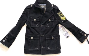 Kingsley girls rock & roll coat military style army jacket size 4 NWT - Picture 1 of 5