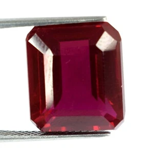 Natural Emerald Cut Burma Ruby 18.10 Ct Gemstone Certified N4382 Discount Sale - Picture 1 of 4