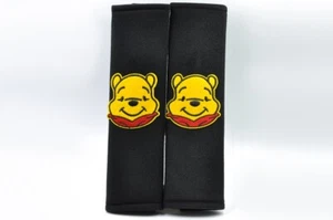 2 pcs (1 PAIR) Disney Winnie the Pooh Seat Belt Cover Shoulder Pads (Black pads) - Bild 1 von 1