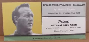 PERCENTAGE GOLF BY ARNOLD PALMER   PLAYING THE FULL PITCHING WEDGE SHOT-CYPRESS - Picture 1 of 4
