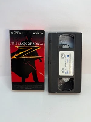 The Mask of Zorro 1998 VHS Tape Anthony Hopkins, Antonio Banderas Action Foto 1 de 4