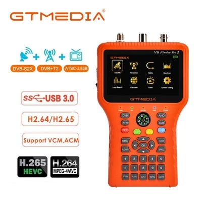 V8 DVB-S2/T/T2/C Terrestrial Satfinder SAT Digital TV-Signal Suchgerät Messgerät - Bild 1 von 4