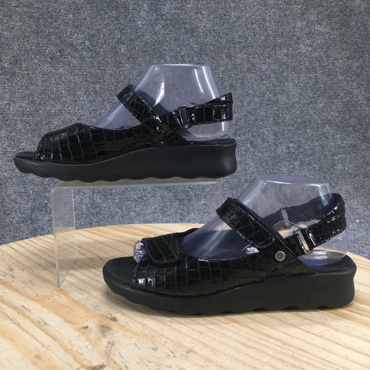 Wolky Women's Za Low Wedge Sandal – Leather Halo-Strap Design With Memory Foam Footbed