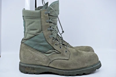 Bota Mondo PT verde sálvia camurça tamanho 13 biqueira de aço militar Vibram EUA 8430 União - Imagem 1 de 4
