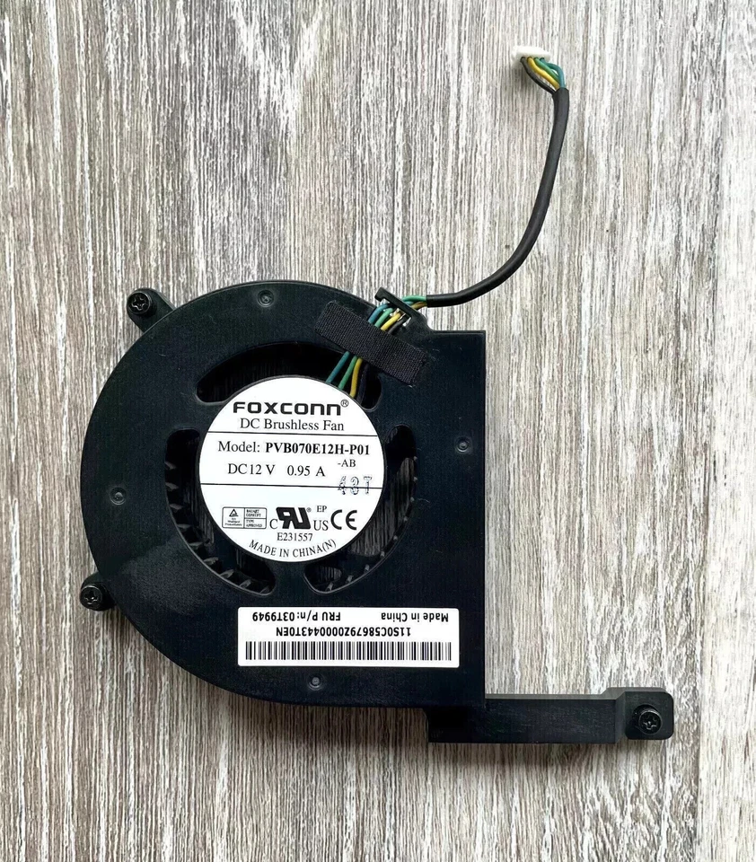 Foxconn Model: PVB070E12H-P01 Fan Cooling Fan Cooler FRU: 03T9943 - Image 1 of 1