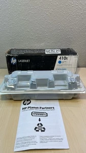 HP laserjet 410X #CF411X Cyjan Wysokowydajna kaseta z tonerem atramentowym NOWY otwarte pudełko - Zdjęcie 1 z 8