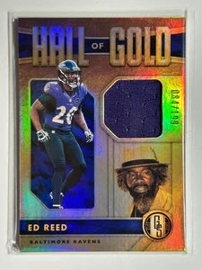 Ed Reed JERSEY #/199 Gold Standard Hall of Gold 2020 Panini HOF Ravens Patch SP - Picture 1 of 2