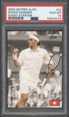 2003 Netpro Elite Roger Federer Rookie RC Event Starter #S2 PSA 10 GEM MT - Image 1 of 2