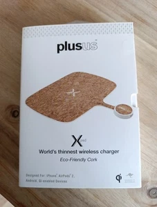 PlusUs Xpad Qi Wireless Fast Charger, Wireless Charging Pad - Eco Friendly Cork - Picture 1 of 3