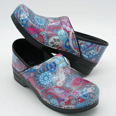 Zapatos zueco de trabajo de enfermería Dansko para mujer talla EU 42 US 11,5-12 azul cachemir rosa Foto 1 de 4