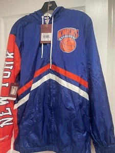New York Knicks NBA Mitchell & Ness Hardwood Classics Windbreaker Jacket Sz S - Picture 1 of 3