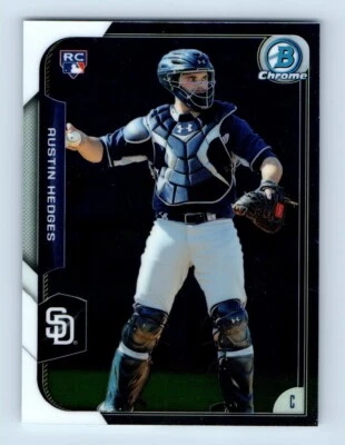 2015 Bowman Chrome Austin Hedges Rookie San Diego Padres #188 - Image 1 of 2