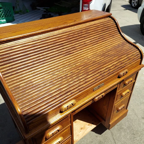 oak craft roll top desk Cover