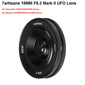7artisans 18mm F6.3 II UFO Light Lens For panasonic for Olympus Micro M4/3 Camer - Picture 1 of 14