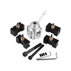 Set of Aluminum Alloy Mini Lathe Tool Post and Holders Kit - Picture 1 of 12